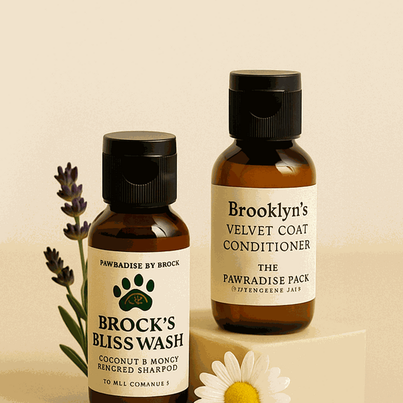 Dog Shampoo & Conditioner Sample - Brock & Brooklyn Mini Grooming Duo
