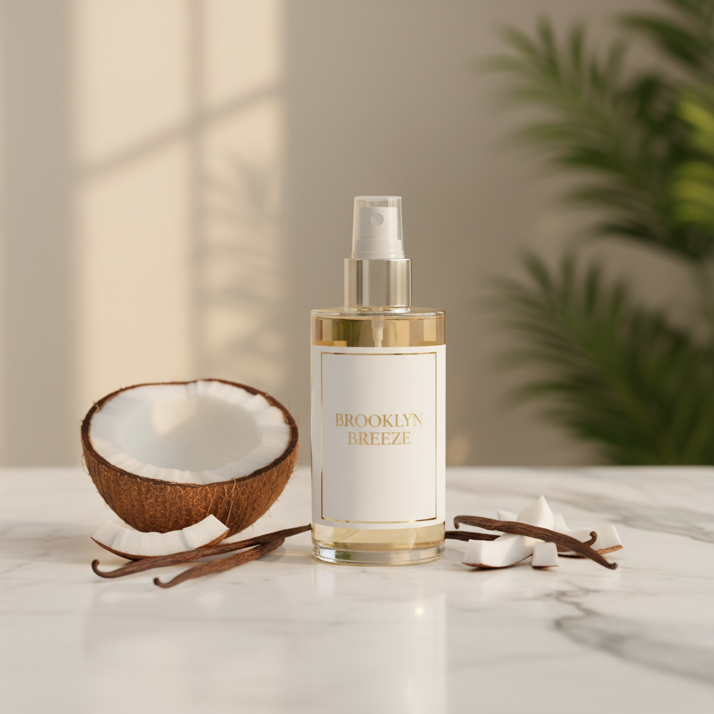 Brooklyn Breeze Dog Cologne product shot with coconut and vanilla