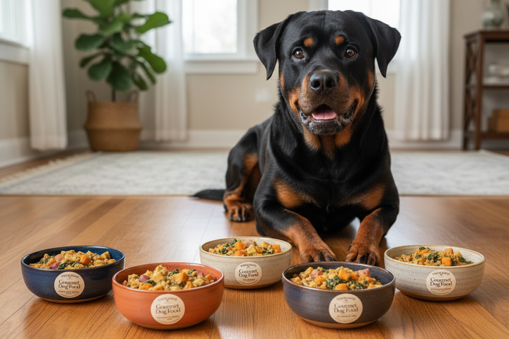 All five Pawradise fresh meals